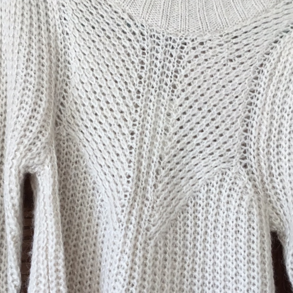 EXPRESS sweater. Women’s Size SP. cream/white with subtle shiny detail. 🔥NWT - Picture 7 of 14